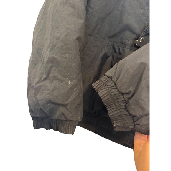 Vintage Nike Hooded Windbreaker Jacket Mens XL Black/Blue Swoosh Logo Pullover L - Picture 8 of 8